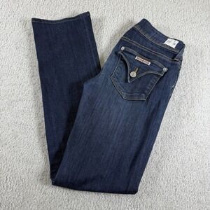 Hudson Beth Jeans Womens 26 Blue Denim Mid Rise Baby Bootcut Flap